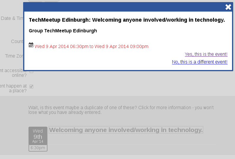 Detect Duplicate Events